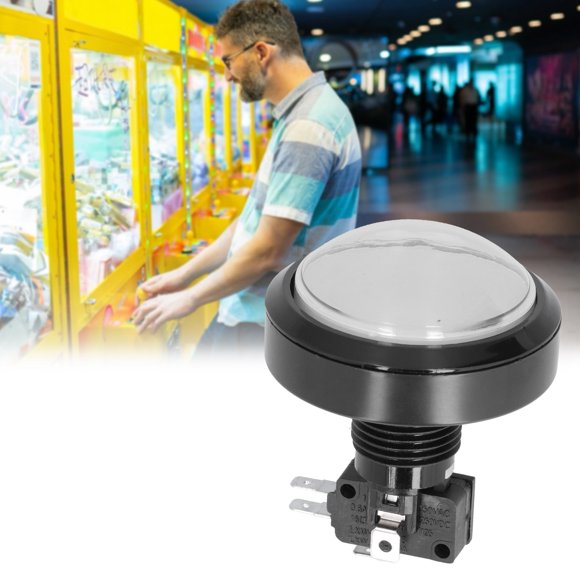 Game Console Supplies, LED Crane Claw Game Button 2 Foot High Sensitivity for Crane Machine Game Console Yellow,Blue,Red,White
