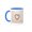 Blue/White, variant on 3drose, Usa, Florida, Celebration, Heart of Blueberries, 11oz Mug