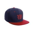 thumbnail image 2 of Daxton Classic Snapback Hat Old English Font Alphabet A to Z Flat Bill Visor Cap, Navy Red Hat, Red W, 2 of 4