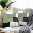 thumbnail image 2 of Waterproof Throw Pillow Covers Set of 2, 20x20 Inch Sage Green Grey Decorative Pillowcases Outdoor Pillow Slip Cushion Covers Set for Couch Tent Modern Green Geometric, 2 of 7