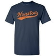 thumbnail image 2 of UGP Campus Apparel Houston City Baseball Script Basic Cotton T-Shirt - 3X-Large - Navy, 2 of 6