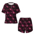 thumbnail image 4 of Picia Vintage Psychedelic Pajamas Sets for Women Soft Short-Sleeved Pjs with Lounge Shorts Two Piece Sleepwear-XX-Large, 4 of 9