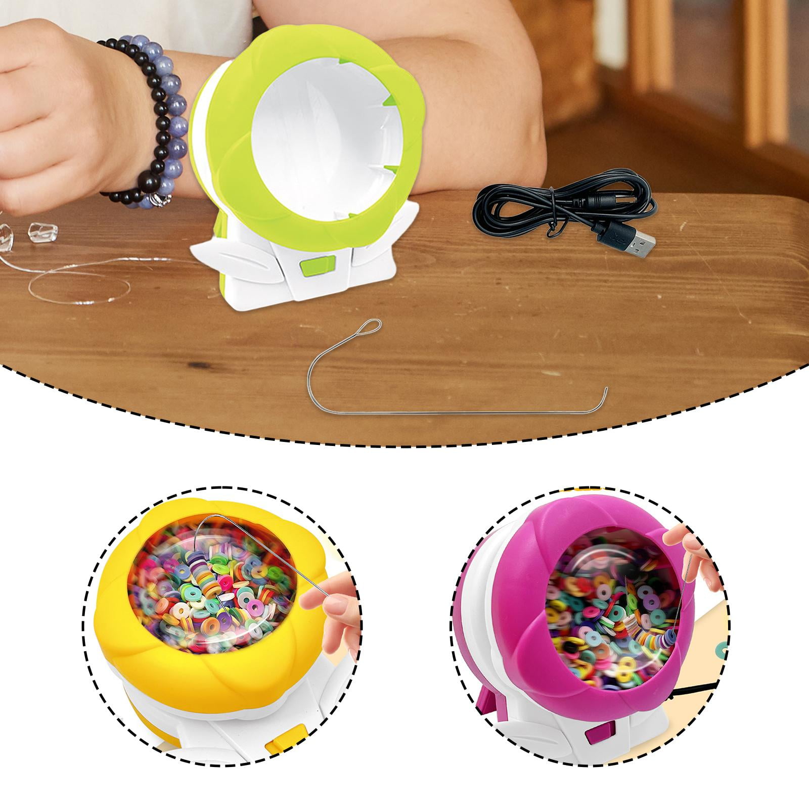 Electric Bead Spinner Kit Clay Bead Maker with Quiet Motor for Jewelry Making Bracelets Necklaces DIY Projects