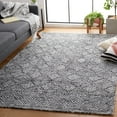 thumbnail image 2 of SAFAVIEH Ebony Addie Floral Area Rug, Silver/Black, 6' x 6' Square, 2 of 8
