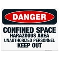 thumbnail image 1 of Danger Harazdous Area Unauthorized Personnel Keep Out Sign, OSHA Danger Sign, 18x24 Corrugated Plastic, 1 of 1
