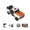 Orange, variant on 1/12 Scale 4WD Full-Proportional RC Drift Car - RD12 Brushed Motor with Gyroscope & 7-Color LED Lights, Drifting RC Car for Adult Hobbyists, Blue