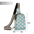 thumbnail image 2 of FORMRS Womens Crossbody Sling Bag Travel Daypack Shoulder Chest Backpack, White Flowers Pattern, 2 of 7