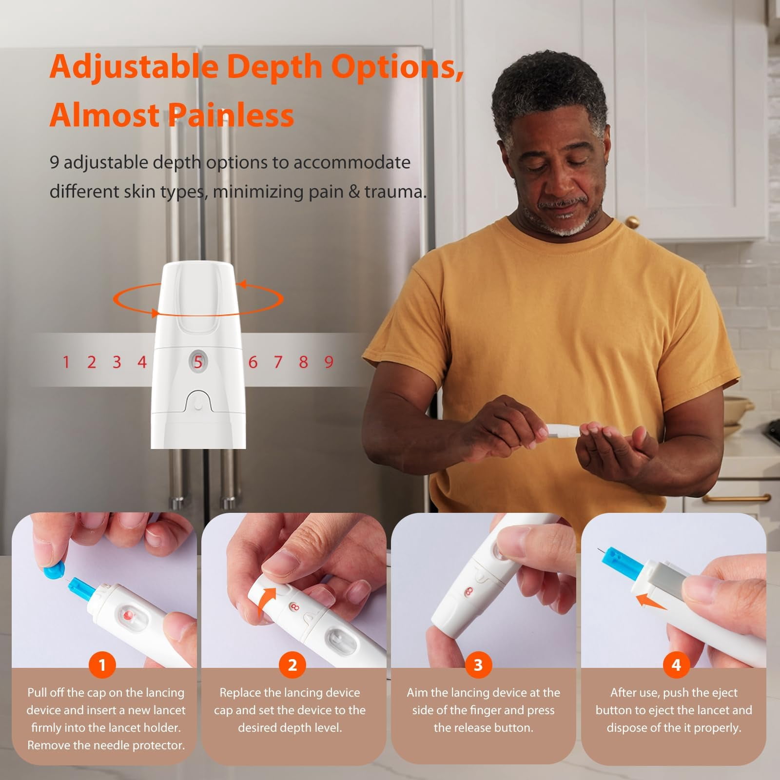iHealth Gluco+ Wireless Smart Blood Glucose Monitor Kit, Bluetooth Blood Sugar Meter with 100 Test Strips, 100 Lancets and Lancing Device
