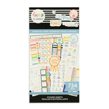 UPC: 0673807659360 | Happy Planner 30 Sheet Value Sticker Pack  Essentials Home Theme  734 Stickers Total