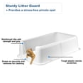 thumbnail image 6 of Gamexcel Extra Large 38L Stainless Steel Cat Litter Box Metal Litter Pan with Scoop and Mat Set - Odor, Stain and Rust Resistant, Easy to Clean, White, 6 of 8