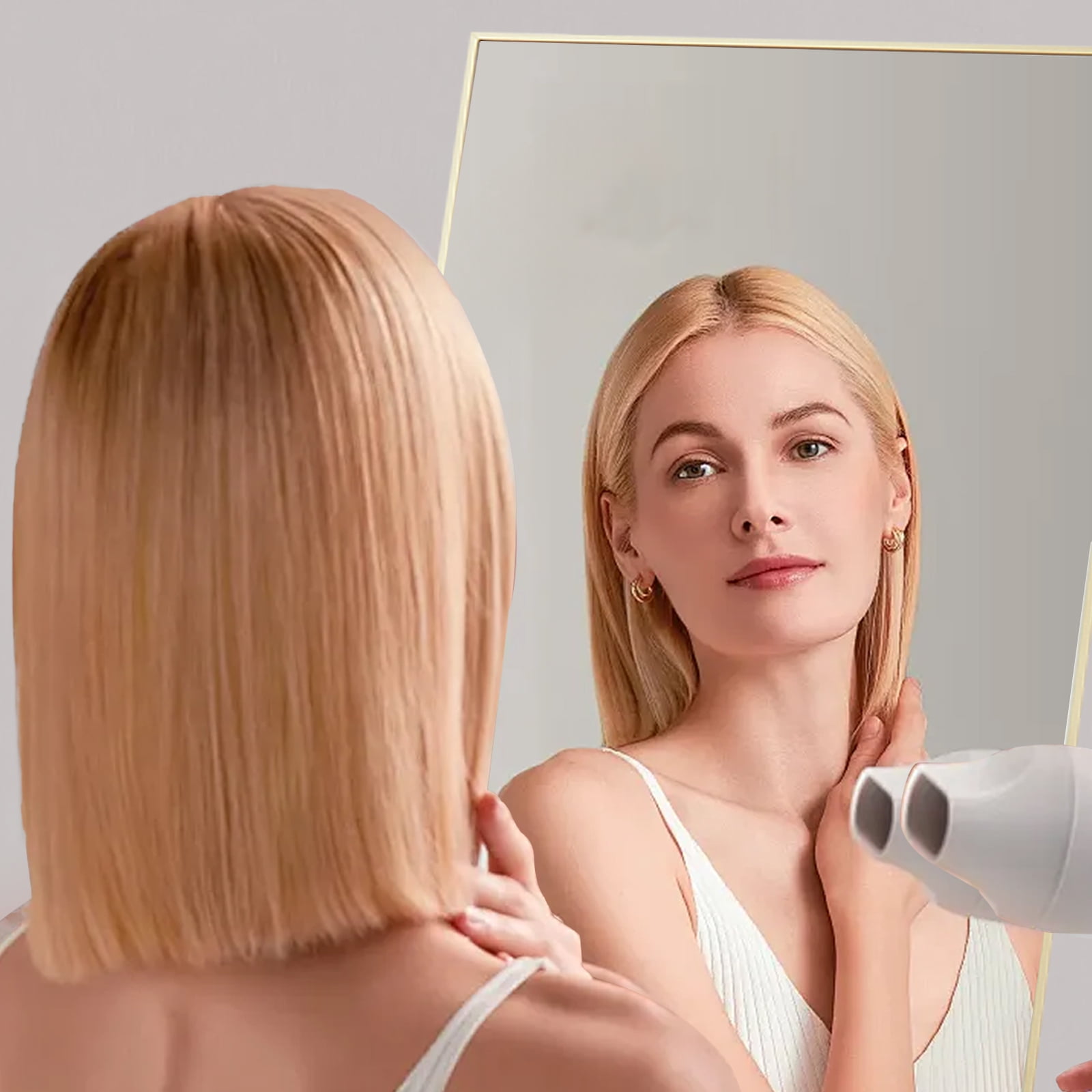 59"x16" Full Length Mirror Standing Rectangle Floor Mirrors Body Dressing Wall-Mounted Mirror, Gold