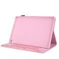 thumbnail image 6 of For Samsung Galaxy Tab A8 Case 10.5 Inch 2022 SM-X200/X205/X207 Case,Retro Card Slot Cover with Pencil Holder,Multi-Angle Viewing Stand,Pocket Folio Leather Case,Pink, 6 of 7