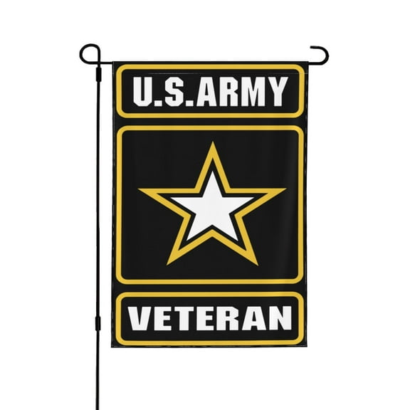 U.S. Army Veteran Logo Garden Flag 12.5 X 18 Inch Double Sided, Decorative Flag Balcony Courtyard Indoor Welcome Garden Flag