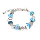 thumbnail image 1 of Pulsera de dijes europeos chapada en oro para mujeres y niñas, brazalete de cristal con forma de corazón de diamante, 1 of 6