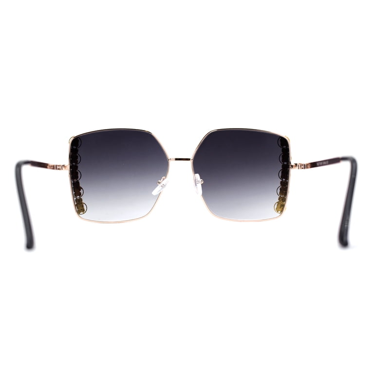 Rhinestone Chain Sunglasses Golden Evil Eye Sunglasses – Rhinestone Chain Dangle  main image 4