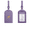Purple, variant on 1PC Women Men PU Leather Luggage Tag Suitcase Identifier Label Baggage Boarding Bag Tag Name ID Address Holder Travel Accessorie