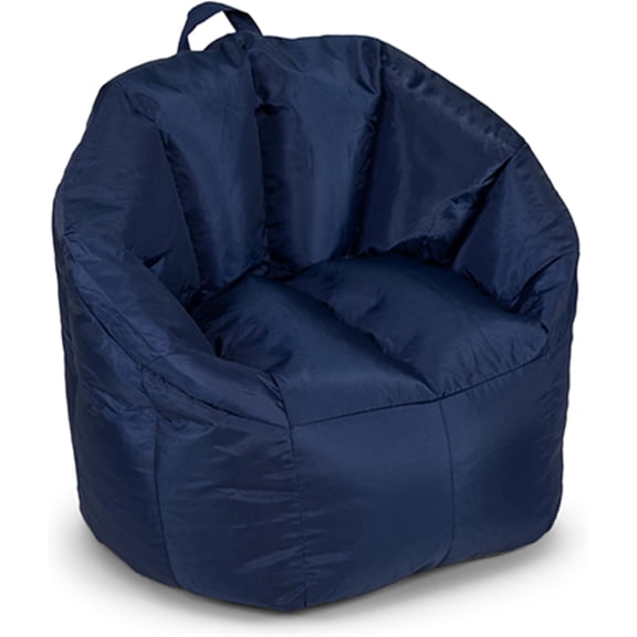 Milano Bean Bag Chair forTeens, Adults, Durable Easy-Clean Navy , Nylon Polyester Blend, Lightweight Seat for Reading Nook and Gaming, 2.5 Foot Refillable
