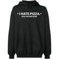 thumbnail image 2 of OXI Hoodie Sweatshirt - I Hate Pizza Said No One Ever, Basic Casual Hoodie for Men's and Women Fleece Hoodie Long Sleeve - Dark Heather Large, 2 of 3