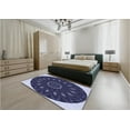 thumbnail image 5 of Ahgly Company Machine Washable Indoor Rectangle Transitional Night Blue Area Rugs, 7' x 10', 5 of 7