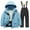 Black, variant on Boys Girls Winter Snowsuit - Warm Hooded Fleece Snow Coat Jacket + Trousers Set Boys And Girls Children's Ski Suits Equipment Suit Kids Ski Jacket And Pants Kit