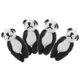 thumbnail image 1 of Cute Panda Plush Keyrings 4Pcs Miniature Stuffed Panda Doll Fashionable Kids Toy Ideal For Birthday Party, 1 of 4