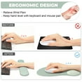 thumbnail image 6 of GJGOOMouse Pad with Wrist Rest, 3-in-1 Premium Lycra Fabric Memory Foam Ergonomic Wrist Support for Keyboard, Laptop & Desktop, Pain Relief Mousepad with Non-Slip PU Base for Office & Home (Green), 6 of 7
