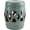 Antique-blue Green, variant on Outsunny 14" x 17" Ceramic Garden Stool with Double-Coin Knotted Ring Design & Strong Glazed Material, Decorative Outdoor Stool, Home Collection, White