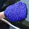 thumbnail image 3 of 2 pack Car Wash glove, polyester for Car Cleaning, blue, 10.2 inch x 7.4 inch, for Cars, Trucks, SUVs, 3 of 5