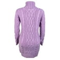 thumbnail image 7 of Women's Sweater Cable Knitted Long Sleeve Turtleneck Knitted Mini Dress Casual Slim Lightweight Sweaters, 7 of 7
