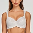 thumbnail image 3 of MELENECA Underwire Minimizer Bra for Women White 48E, 3 of 6