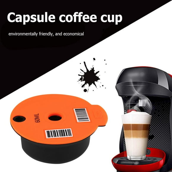 Peggybuy Coffee Capsule Cup Filter Pod + Spoon Brush for Bosch-s Tassimoo (60ml)
