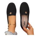 thumbnail image 4 of Samdudou Womens Loafers Casual Slip On Flat Shoes Closed Toe Faux Suede Moccasins with Metallic Flower Embellishment for Daily Work, 4 of 9