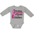 thumbnail image 3 of Inktastic Breast Cancer Awareness We Wear Pink in October Girls Long Sleeve Baby Bodysuit, 3 of 5