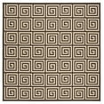 thumbnail image 2 of Safavieh Linden Joetta Geometric Indoor/Outdoor Area Rug, Creme/Brown, 6'7" x 6'7" Square, 2 of 8