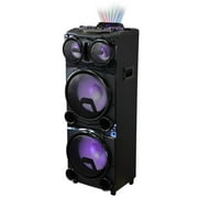 Supersonic LCD Display Bluetooth Portable Speaker Accessories Included, Black, IQ5515DJBT