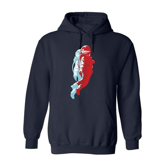 Floating Astronaut Design Hoodie Men -Image by Shutterstock, Male x-Large