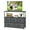Gray, variant on TV Stand with 5 Fabric Drawers, Dresser Storage Cabinet for Bedroom Living Room, Black