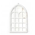 thumbnail image 2 of Espejo de ventana arqueado, decoración de pared, espejo de ventana con marco de madera moderno, decorativo Blanco, 2 of 9