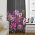 thumbnail image 6 of Floral Sheer Curtains 72 Inches Long, Spring Purple Dandelion Lily Leaves Plants Light Filering Curtains, Breathable Simi Curtain Privacy Drapes for Living Room Bedroom Lightweight Window Treatment, 6 of 9