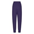 thumbnail image 7 of Qulqfy Jogger Women pants Workout Purple High Waisted Athletic Drawstring Petite Sweatpants Teen Girl Pants L, 7 of 7