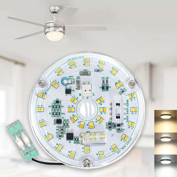 Ventilador de Techo 4 Pulgadas LED 18W 3CCT 1800 Lúmenes 120V CRI90 Reemplazo de Luz
