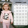 thumbnail image 7 of Uorisanigo Girl Long Sleeve Sweatshirt Ruffle Shoulder Pullover Tops Casual Crewneck Cute Panda Floral Sweatshirts 2-3T Comfortable Fall Winter Spring Clothes, 7 of 7