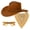 Brown, variant on Mens Hats, Western Cowboy Hat Scarf and Glasses Set Cowboy Hats for Women Coffee