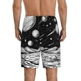 thumbnail image 4 of Lsque Cosmic Landscape Celestial Art Mens Sleep Pajama Shorts,Short Pajama Pants, Cotton Ultra-Soft Knit-Small, 4 of 9