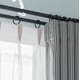 thumbnail image 5 of 6 piezas de soporte de barra de cortina negra para cenefa de ventana ajustable de color blanco pesado, 5 of 6