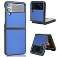 thumbnail image 1 of for Samsung Galaxy Z Flip 4 Case, Carbon Fiber Leather Slim Protective Cover, Full Protection Strong Impact Resistance Smartphone Protector for Samsung Galaxy Z Flip 4 5G 2022,Blue, 1 of 7