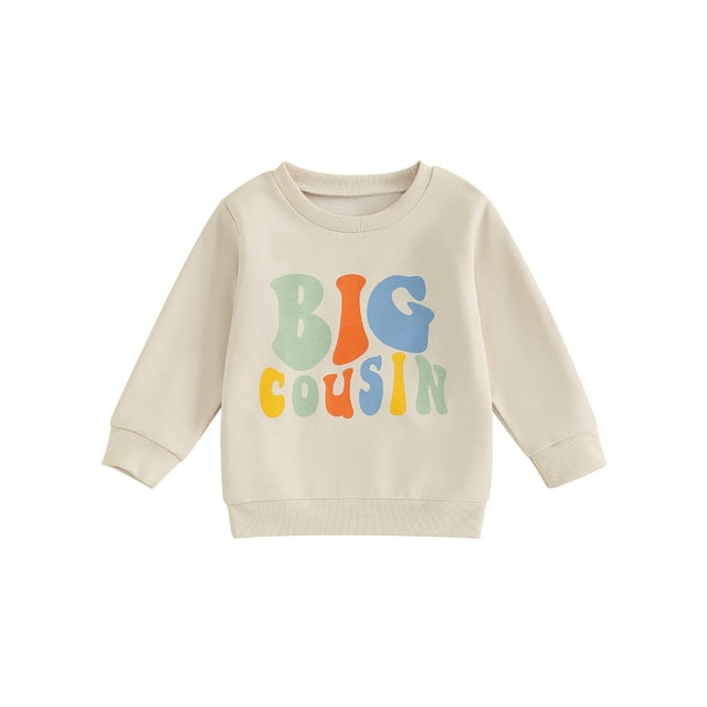 Sylvamorning Big Brother Little Brother Matching Outfit Set Long Sleeve Letter Print Pullover Fall Clothes