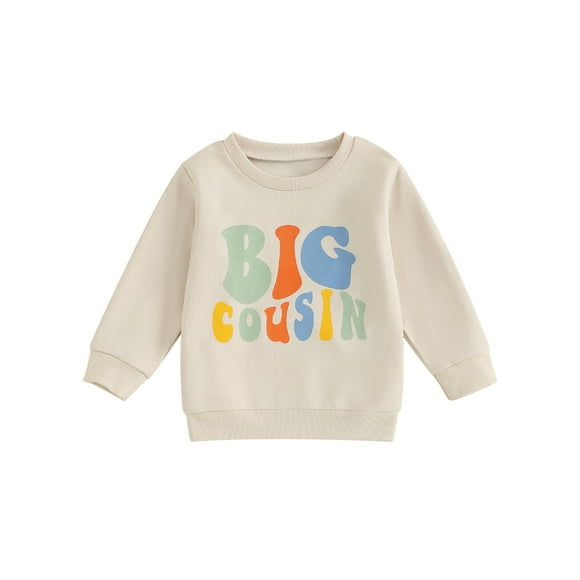 Sylvamorning Big Brother Little Brother Matching Outfit Set Long Sleeve Letter Print Pullover Fall Clothes