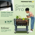 thumbnail image 5 of Permasteel Raised Garden Bed with Legs, 40×20×37 in, Planter Box with EnGrow™ TrueSoil™ Technology for Vegetables, Flowers, Herbs, and Fruit, Outdoor Indoor, Storage Shelf, Blue, 5 of 8