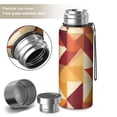 thumbnail image 2 of 20 Oz Orange Modern Art Geometric Coffee Tumbler Double Wall Insulated Stainless Steel Water Bottle | Metal Reusable Thermoses Flask with Cup Cap | Leak & Sweat Proof with Anti-Dust Lid, 2 of 7